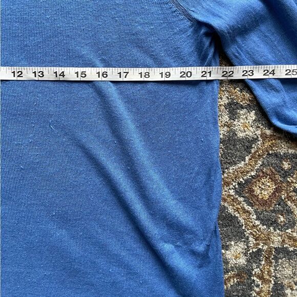 J Jill Blue Linen Cotton Blend Oversized long-sleeve Shirt Size M - Picture 6 of 8